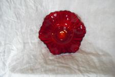Ruby Fluted Candy Dish