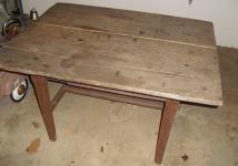 Oak Tavern Table with Single Drawer